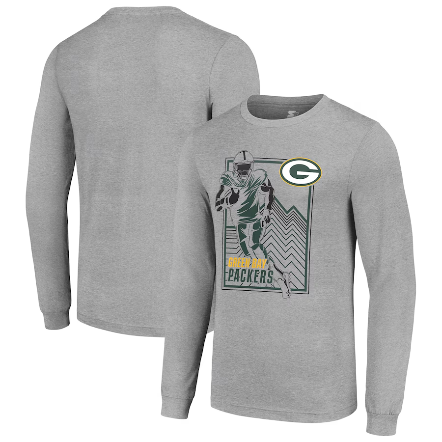 Men Green Bay Packers grey 2024 NFL Long sleeve T Shirts